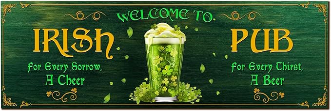THUYPT Personalized Irish Drying Mat for St Patrick's Day Decor Irish Bar Pub Accessories Spill Mat Countertop Bar Shamrock Dish Drying Mat for Bar Counter Absorbent Coffee Maker (12)