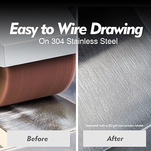 4 Burnishing Wheel 4 Pack Wire Drawing on Metal 100x100mm Coarse Grit 80 Polishing &amp Satin Finishing
