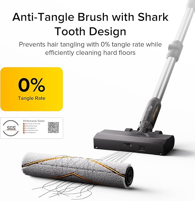 roborock H60 Ultra Cordless Stick Vacuum Cleaners Upgraded 210AW Suction Stick Vacuum with 90-Min Runtime 90° Bendable Tube LED Dust Detection Vacuum Cleaner for Carpets Hard Floors &amp Pet Hai