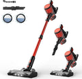 Cordless Vacuum Cleaner for Home - Lightweight Stick Vacuum Clean with Rechargeable Battery Max 45Mins Runtime 8 in 1 Handheld Vacuum for Hardfloor &amp Carpets Pet Hair Red&ampBlack