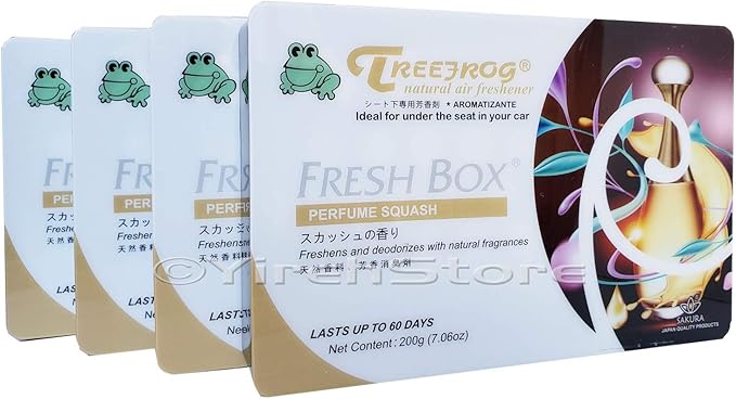 Perfume Squash Scent 4 Pack Treefrog Natural Air Freshener Fresh Box (AKA Xtreme Fresh)