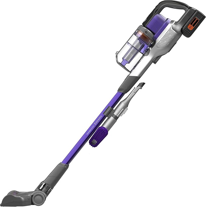 BLACK + DECKER BHFEV362DP-QW Aspirador de escoba 4en1 Power Series Extreme Especial para mascotas con batería externa 36V 2Ah.3 velocidades y 78min de autonomía.