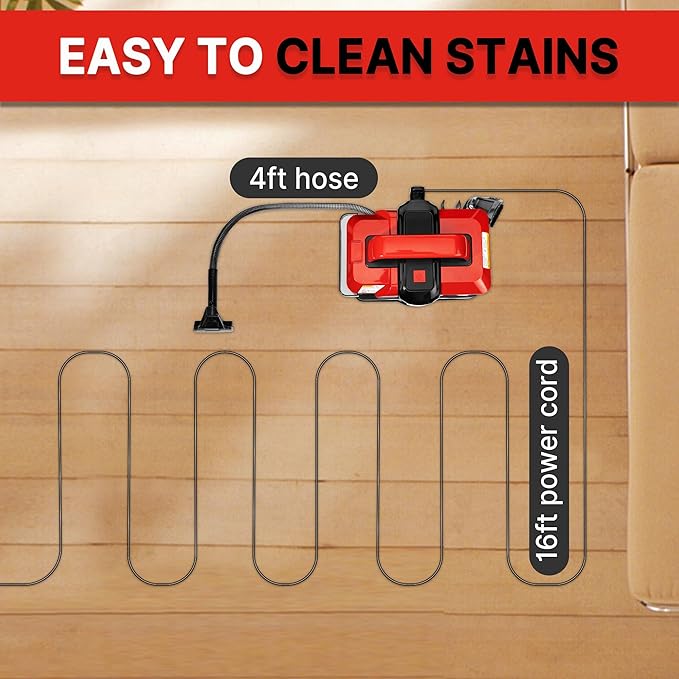 Shop-Vac Portable Carpet and Upholstery Cleaner Machine Powerful Spot Cleaner for Pet Stains Sofa Rug Mattress Curtain and Car Seats Lightweight with Two Cleaner Solutions