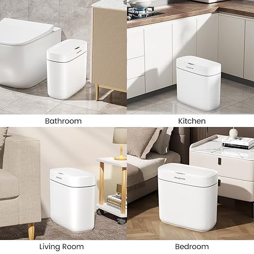 Small Trash Can for Bathroom 3.5 Gallon Automatic Touchless Trash Can with LidMotion Sensor Slim Garbage Can Waterproof Trash Bin Waste Basket for Bedroom Kitchen