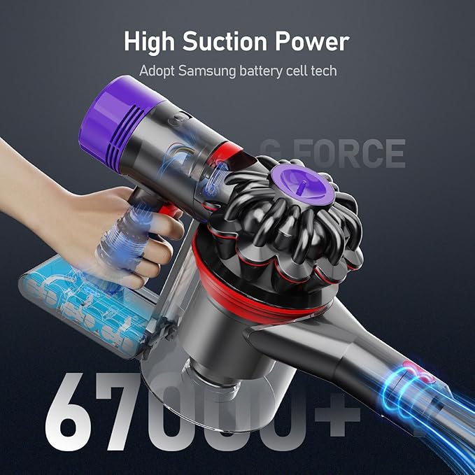 Battery Replacement for Dyson V8 21.6V 8000mAh Li-ion Battery Compatible with SV10 V8 Animal V8Absolute V8Motorhead V8Carbon Fiber V8Fluffy Series Cordless Vacuum 2 Filters and 1 Post-Filter