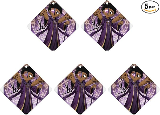 5PCS Car Air Freshener Hanging Personalized Double Sided Wizard Car Fresheners Long Lasting New Cars Scents Cute Automotive Freshies for Closets Drawers (tea)