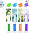 Flower Toilet Gel Stamp - Toilet Scent Fresheners 56/84 Flowers Toilets Cleaner Gel Stamp Toilets Stain Removal Cleaning Air Freshener 6 Scents Bathroom Deodorizer for Urinals Sinks (A6)