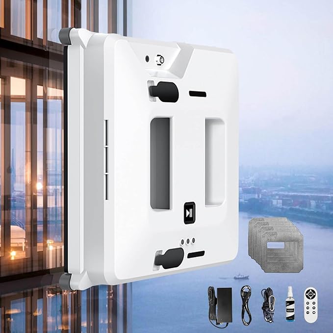 Smart Window Cleaning Robot Double Water Spray Window Robot Cleaner Robotic Home Automatic Glass Cleaner Strong Suction