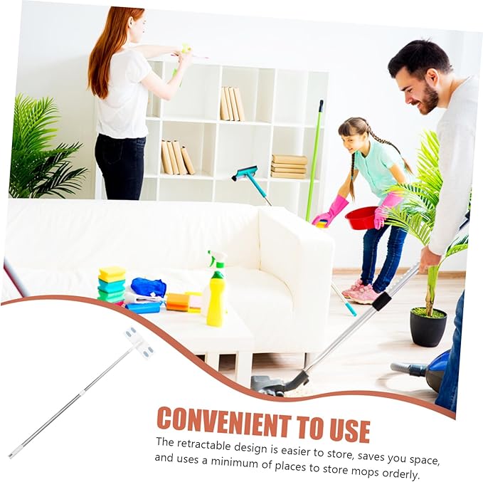 Handheld Electrostatic Dust Mop with Extendable Handle for Household Floor Cleaning Reusable Face Towel Compatible Lightweight and Easy Grip for Efficient Dust and Dirt Removal