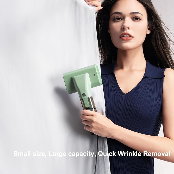 G10 Pro Steamer for Clothes Global Voltage Adaptation Handheld Garment Steamer Dual Steam Modes1200W Mini Steam Iron for Travel and Home (100-240V Green)