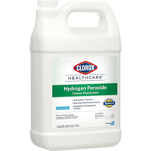 Clorox Healthcare Hydrogen Peroxide Cleaner Disinfectant Refill Bleach Free 128 Fluid Ounces Pack of 4 (Package May Vary)