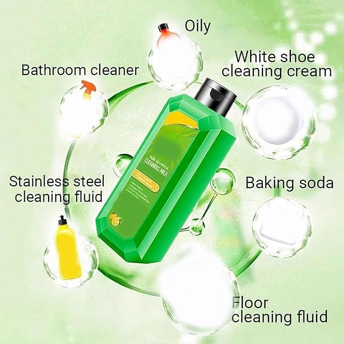 Cleaning Milk House Cleaner 2026 New Powerful Multifunctional Concentrated Cleansing Lotion 10.6 Fl Oz Multi-surface Effective Stain Remover for Kitchen Heavy Oil Stains &amp Bathroom (2pcs)