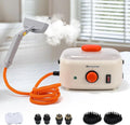 Moongiantgo Steam Cleaner Handheld Steamer for Cleaning Portable Pressurized Cleaning Machine for Car Detailing Grout Tile Upholstery Home Use Kitchen Bathroom with 1500ML Water Tank (Beige-Orange)