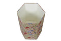 Generic 3.3 Gallon Cotton Hand Block Printed Paper Waste Basket |Small Decorative Trash Can for Housewarming Gifts in Living Room Bedroom Bathroom | Eco-Friendly Plastic-Free (1 CR. BLUE GREEN)