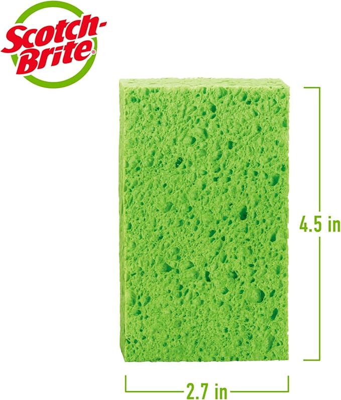 Scotch-Brite Multi-Purpose Sponges Highly Absorbent Dish Sponge for Cleaning of Non-Stick Cookware Showers and Coolers 40 Kitchen Sponges