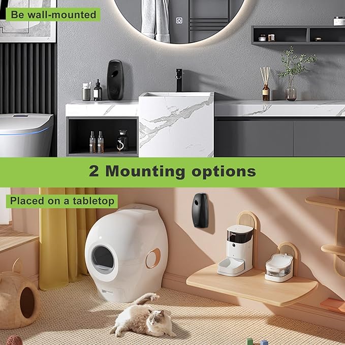 8 Pack Automatic Air Freshener Spray DispenserWall Mounted or Free Standing Auto Freshener Dispenser Aerosol Sprayer for Hotel Office Living Room Bathroom Commercial Place