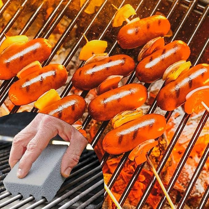 12PCS BBQ Grill Cleaning Brush Brick Block Barbecue Cleaning Stone Pumice Brick for Barbecue Rack BBQ Tools
