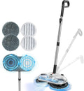 ScrubWiz Cordless Electric Spin Mop with Water Sprayer 300ml Tank Self-Propelled Floor Cleaner for Hardwood &amp Tile Quiet Cleaning Adjustable Handle 2500mAh Long-Lasting Battery