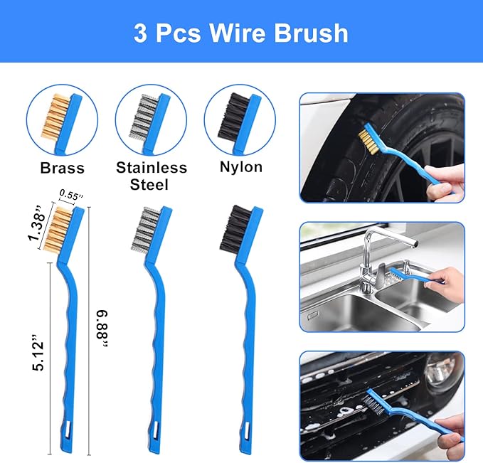 26Pcs Car Detailing Brush Set Car Detailing Kit Car Detailing Brushes Car Cleaning Kit Car Windshield Cleaning Tool Professional Car Care kit - Car Wash Brush kit for Interior Exterior Wheels