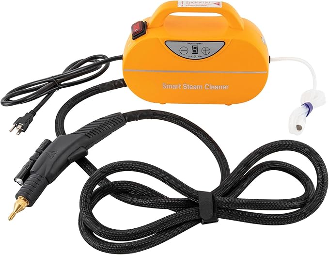 1800W Steam Cleaner for HomeYellow Handheld Steam CleanerPortable Steam Cleaner for Upholstery Kitchen Bathroom Hard Surface