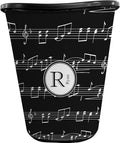 RNK Shops Personalized Musical Notes Waste Basket - Double Sided (Black)
