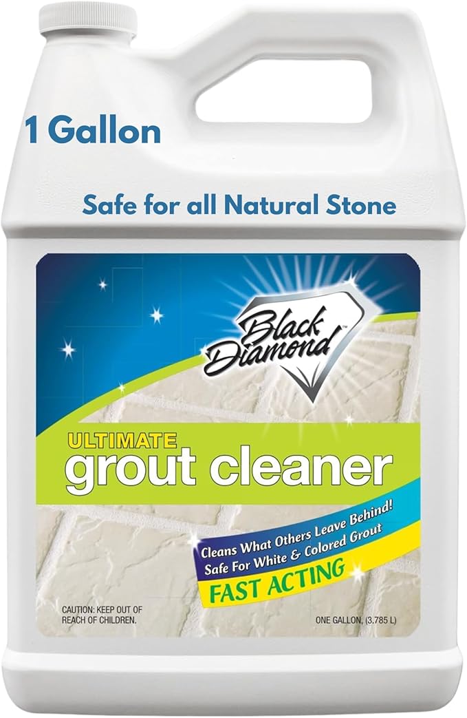 Black Diamond Ultimate Grout Cleaner: Best Cleaner for Tile Ceramic Porcelain Marble Acid-Free Safe Deep Cleaner &amp Stain Remover for Even The Dirtiest Grout (1-Gallon)