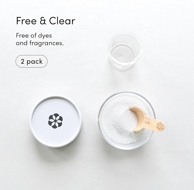 Dirty Labs | Scent Free | Bio Enzyme Laundry Booster | 2-Pack = 96 Loads | Hyper Concentrated | High Efficiency &amp Standard Machine Washer | Nontoxic Biodegradable | Stain &amp Odor Removal Boost