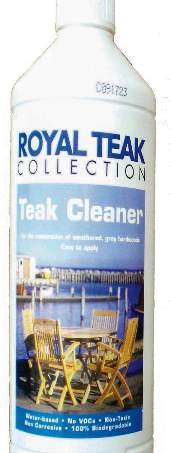 Teak Cleaner (TKCLR) Non-Toxic Water-Based Teak Wood Furniture Cleaner and Restorer Biodegradable and Non-Corrosive Restores Natural Color 33oz. Bottle