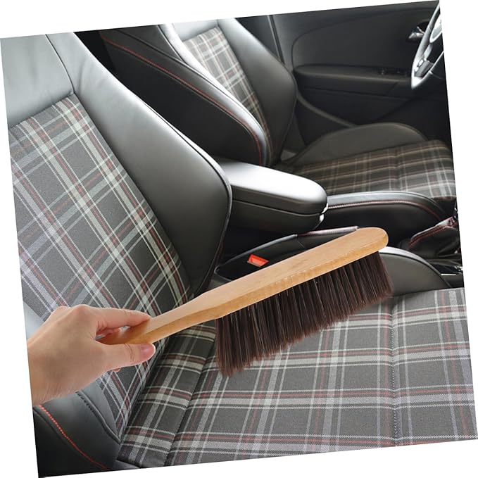 4pcs Wooden Hand Broom Handle Dust Brush for Deep Cleaning Beds Sofas and Furniture Efficient Upholstery Tool for Household Chores