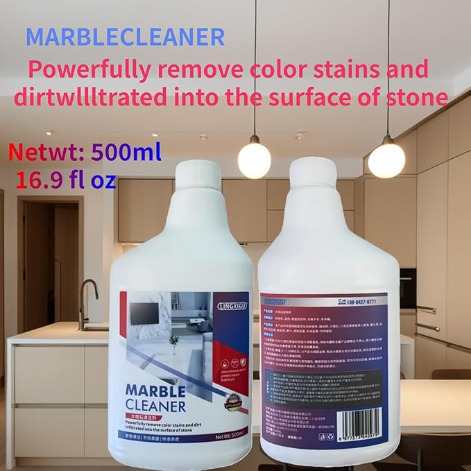 Stone Stain Remover Cleaner For Granite Quartz Marble Tiles Stubborn Stains Scratch Removal Ceramic Cleaner 500ml(1pcs)