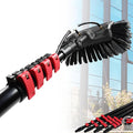Clean Photovoltaic and Solar Panels Window Cleaning Glass Wall Cleaning 3.6-12m Cleaning Kit Equipment with Scraper Window Extension Rod Cleaning (29cm Five-Sided Brush Head)5.4M/18FT