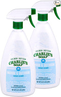 Charlie's Soap Indoor &amp Outdoor Surface Cleaner Refill Biodegradable Natural Outdoor Cleaning Spray – Safe for Indoor Use (32.00 Fl Oz (Pack of 2))