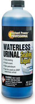 Instant Power Professional Waterless Urinal Sealing Liquid – Cleaner and Deodorizer Ready to Use Neutral pH 32 Fl Oz