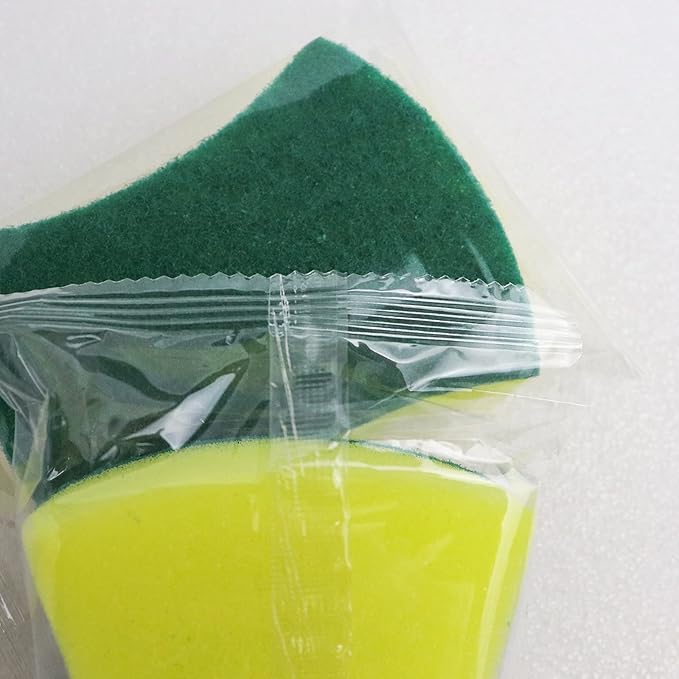 Sponge Individually Wrapped24 PCS Dishwashing Sponge Scouring Pad Kitchen Dishcloth Suitable for Travel Apartments (Style 2)