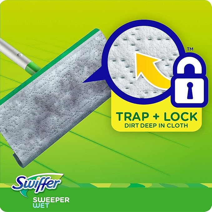Swiffer Sweeper Wet Cloth Refill White 64 Count