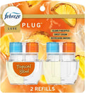 Febreze Plug In Refills New Luxe Limited Edition Plug In for Odor-Fighting Fade Defy PLUG Air Freshener (2) Count of 0.87 fl oz Refills (Tropical Blend)