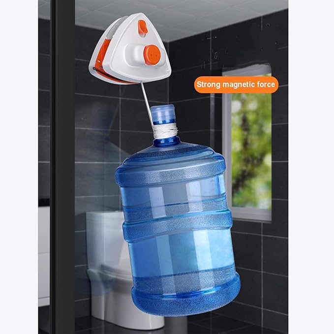 Magnetic Window Cleaner Double Side Magnetic Window Cleaner Adjustable Magnetic with Ergonomic Handle Design 10-Speed Force Ultra-Strong Both Side Glass Surface Cleaning Brush Wiper Tools