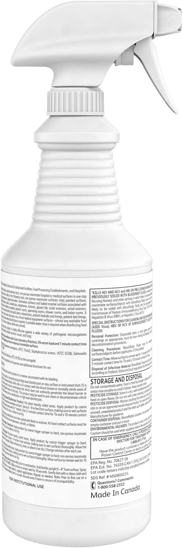 Diversey - Oxivir Tb Ready-To-Use Disinfectant Cleaner (4277285) - 32 Oz (Pack of 2 Bottles + 2 Spray Triggers)