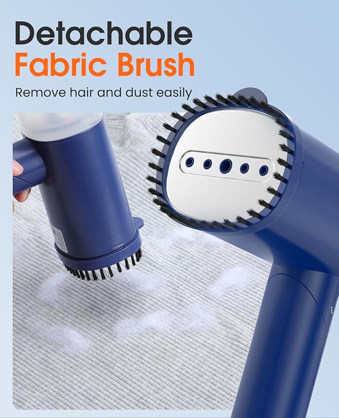 Handheld Steamer for Clothes 1200W Foldable Travel Steamer 20 Sec Preheat Garments Wrinkle Remover 120V Portable Hand Iron with 150ml Water Tank Clothes Steamer for Home Travel-Blue