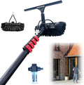 3.6-10.8 M Window Cleaning Pole Hose Fed Water fed Telescopic Extendable Solar Panel Conservatory Brush Equipment Kit Window Roof Cleaning Tools (9M)