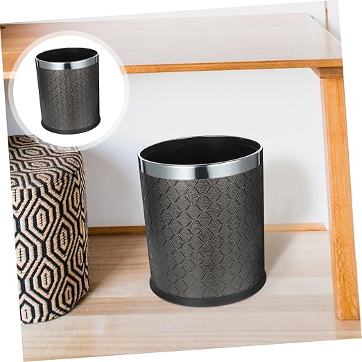 Household Plastic Trash Can Simple Design Wastebasket for Bedroom Bathroom Office Sturdy Structure Easy to Use Versatile Garbage Container for Home Decor