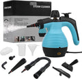AORESAC Handheld Steam Cleaner Multi-Purpose Steamer Pressurized Electric Steam Cleaner with Safety Lock and 9 Accessory Kit for Upholstery Kitchen Bathroom Grout Tile and Floor Cleaning Blue