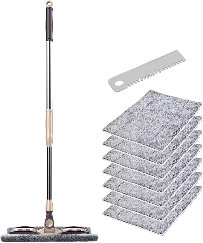 Adjustable Aluminum Flat Mop for Household 360 Degree Dusting Microfiber Pad Lazy Tool 133cm Handle