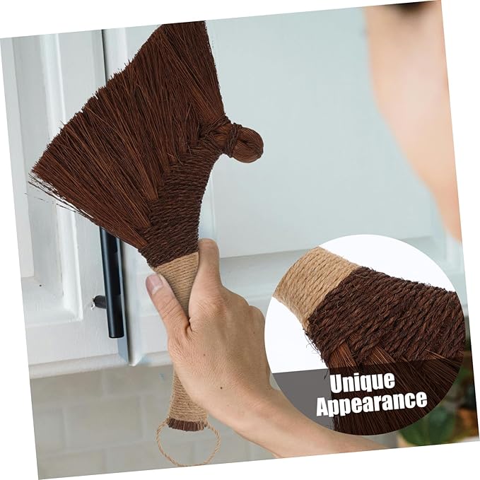 Small Asian Soft Broom Desk Dust Mop Traditional Straw Brush Hand Whisk for Cleaning