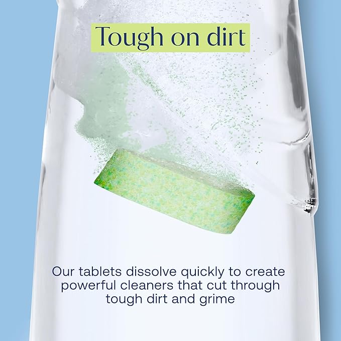 Fab Tab Home Starter Kit - Natural Cleaning Products - Household Cleaners - All-Purpose Cleaner Tablets - Plant-Based Plastic-Fee - No Harsh Chemicals | Cleaning Kit