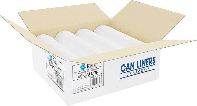 Reli. 6-10 Gal Trash Bags (1000 Bags) &amp Trash Bags 50 Gallon (200 Bags)