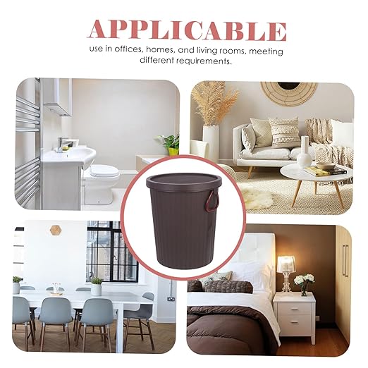 PRETYZOOM Tea Trash Can Office Garbage Can Trash Bin with Lid Compost Pail Small Waste Basket Countertop Compost Bin Waste Basket Bathroom Garbage Bathroom Trashcan with Lid Pp Coffee