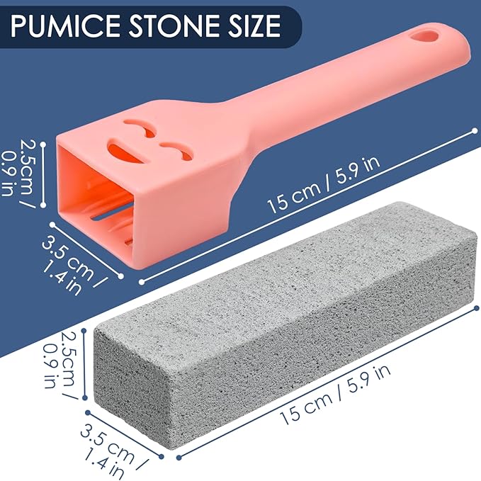 36 Pack Pumice Stone Toilet Bowl Cleaner with Handle Pumice Stone for Cleaning Toilets Stove Bathtubs Grills Swimming Pools Sinks Pumice Stone Stick Powerfully Cleans Hard Water Rings