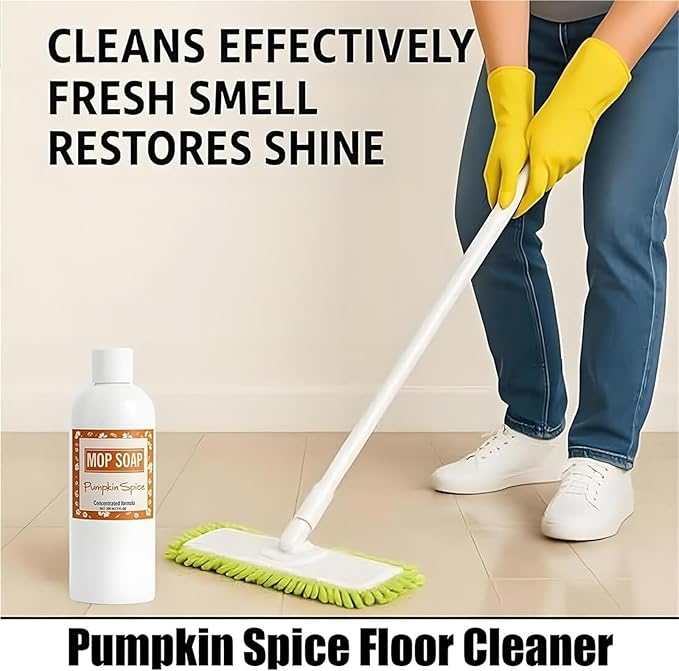 Pumpkin Spice Mop Soap Concentrated Multi-surface for Floor Cleaning Highly Scented Pumpkin Spice Floor Cleaner for Kitchen Bathroom and Home Use Long-Lasting Freshness 200ml
