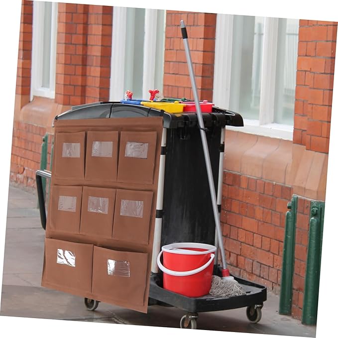 Heavy Duty Cleaning Supply Storage Bag for Housekeeping Carts Versatile Organizer for External Trash Bags and Cleaning Supplies Elegant Design for Hotels